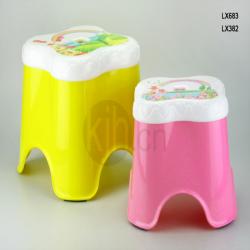 雙色防滑花形凳（小、中