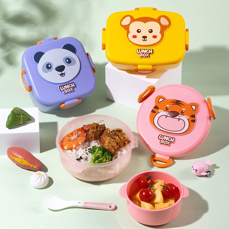 童樂(lè )透明長(cháng)方形/圓形/正方形便當盒套裝